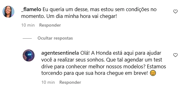 Resposta do agente com temperatura 0.2