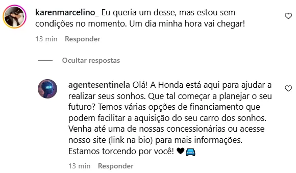 Resposta do agente com temperatura 0.6